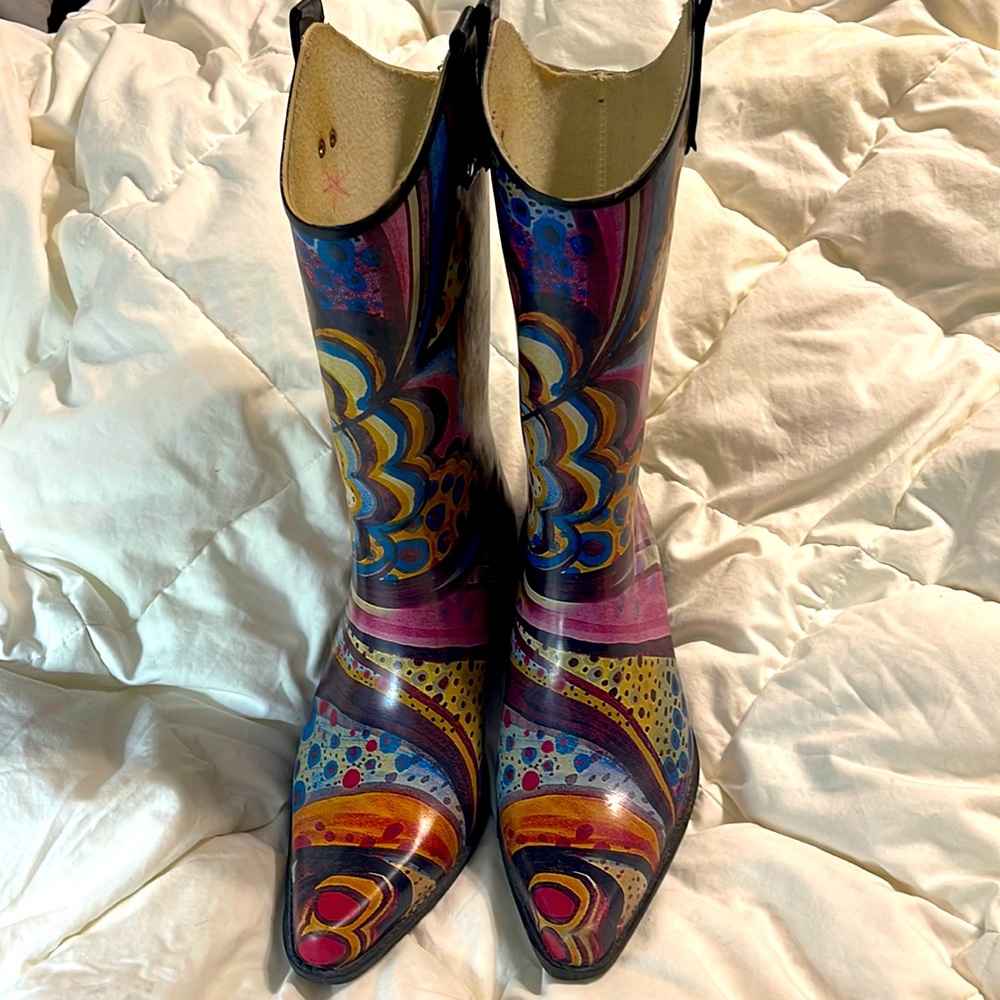 Cowboy rain boots/ waterproof